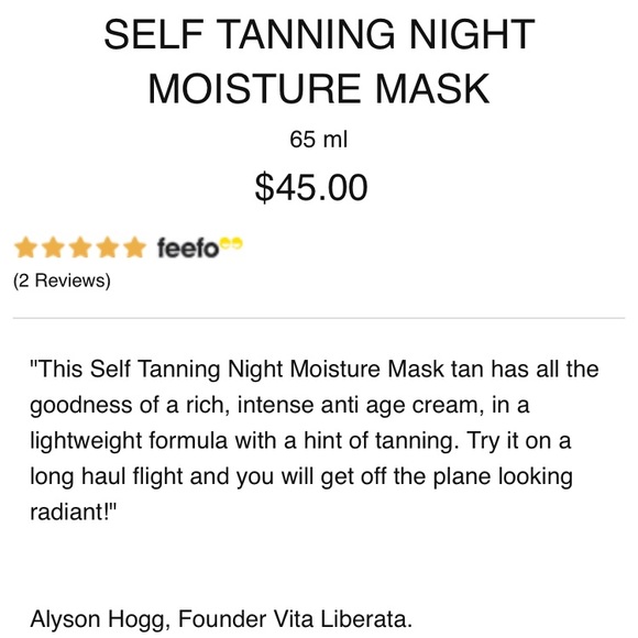 SOLD***Vita Liberata self tanning moisture mask - Picture 5 of 6